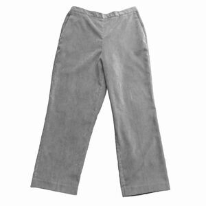 Alfred Dunner Gray Brushed Polyester Pull-on Wide Leg Pants Size 12
